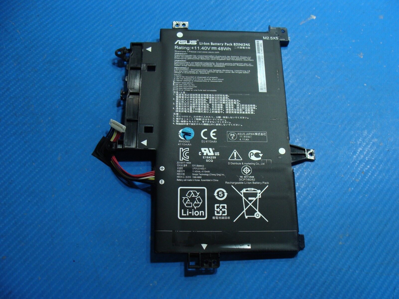 Asus Transformer Book Flip TP500LA-UB31T OEM 11.4V 48Wh 4110mAh Battery B31N1345