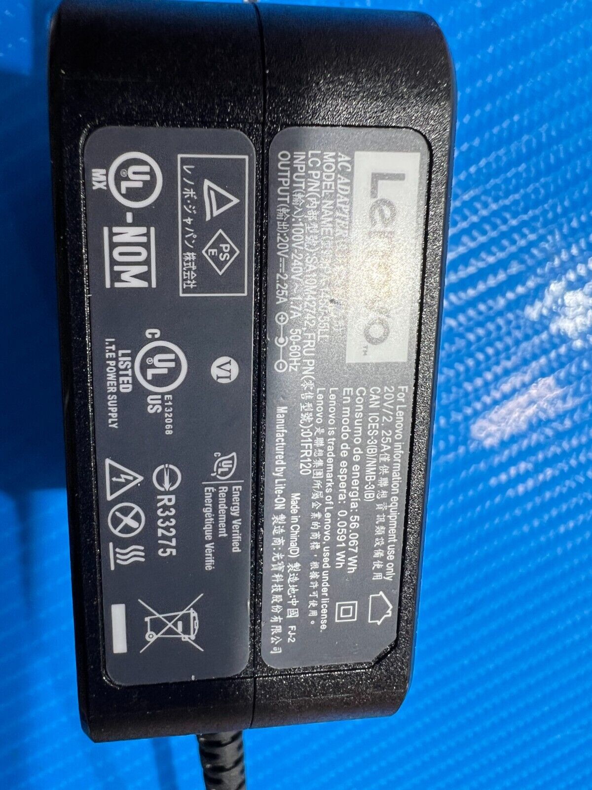 (Lot of 6) Lenovo ADL45WCC SA10M42697 01FR128 20V 2.25A Power Adapter