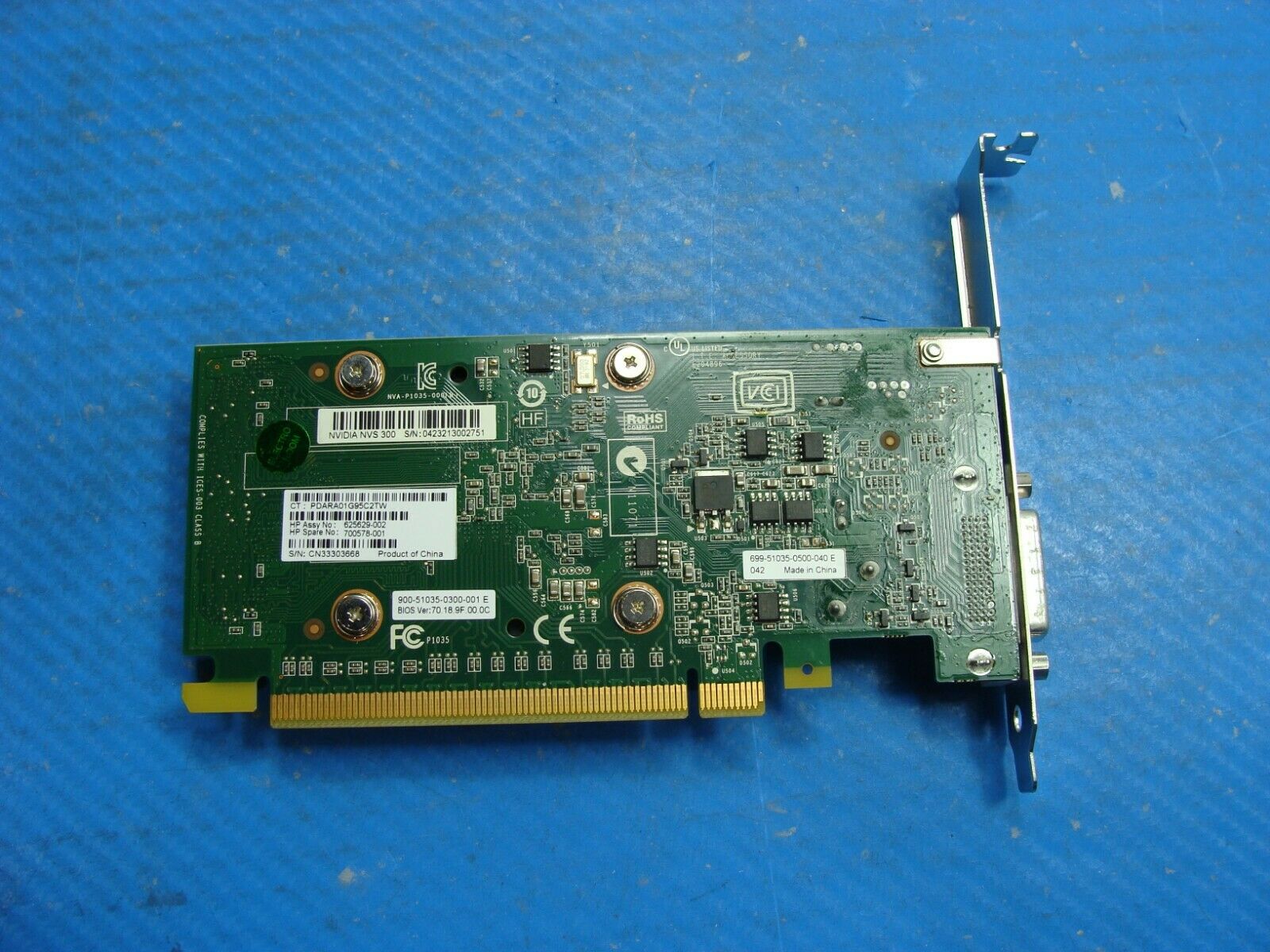 Dell Precision T5600 Genuine Desktop NVIDIA Quadro NVS 300 Video Card 700578-001 Dell