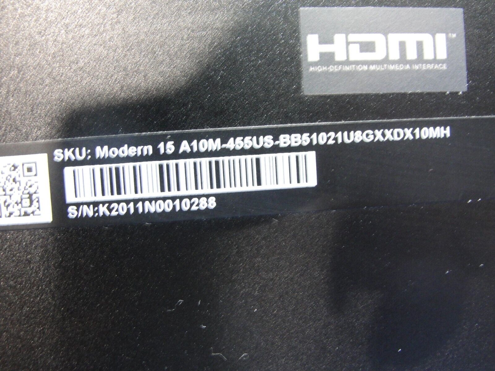 MSI Modern 15 A10M 15.6