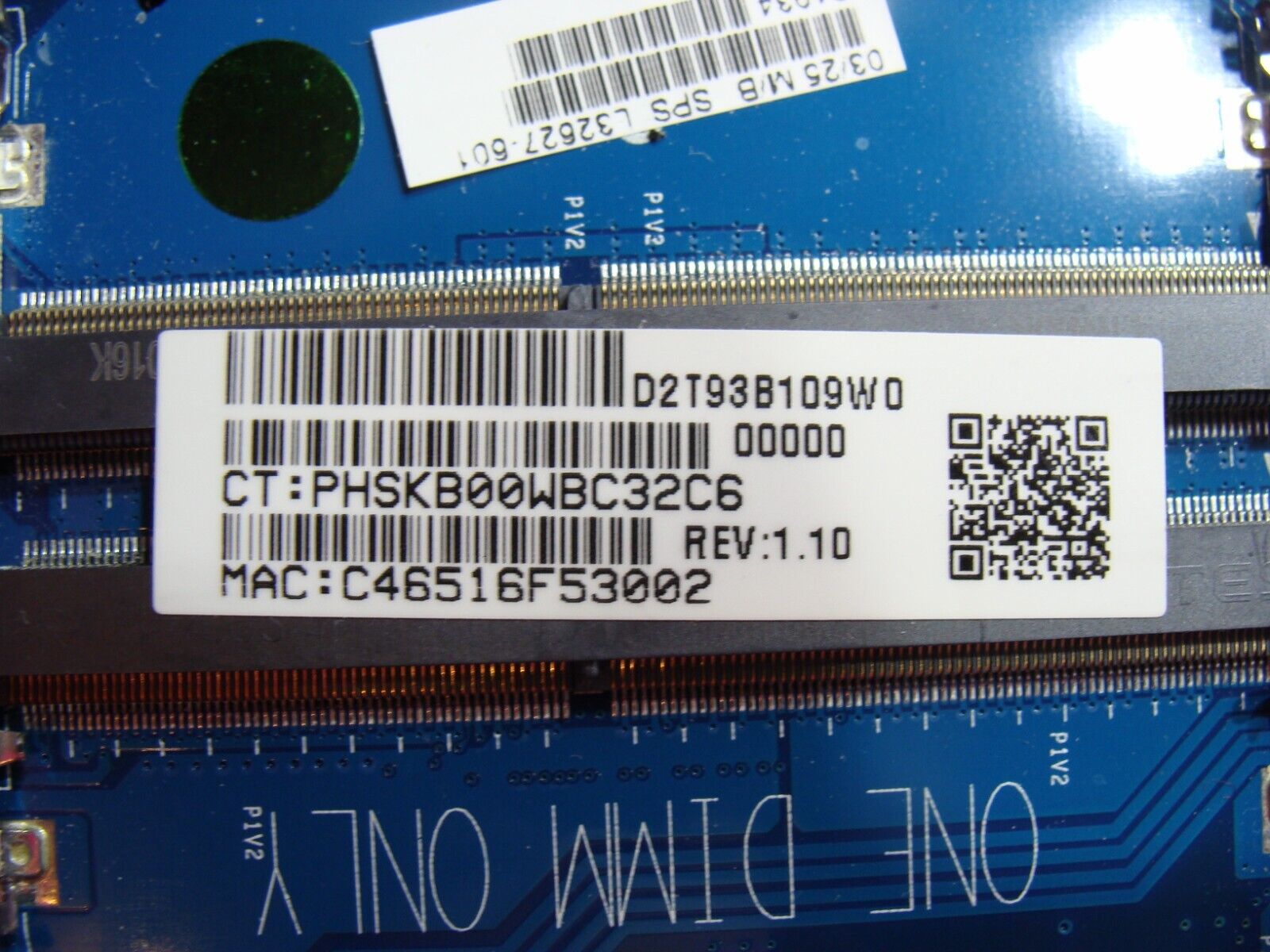 HP 17.3 17-by1033dx Genuine Laptop Intel i5-8265U 1.6GHz Motherboard L32627-601