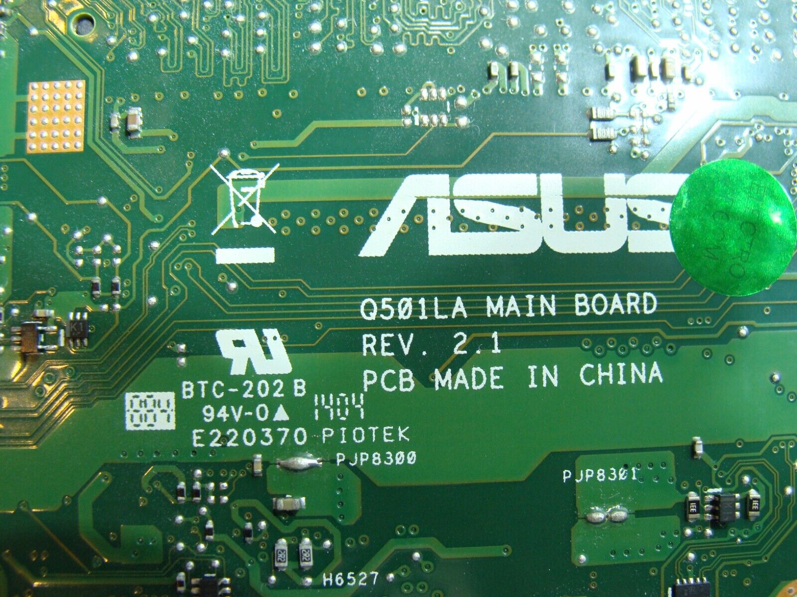 Asus UltraBook 15.6” Q501L OEM Intel i5-4200U 1.6GHz Motherboard 60NB01F0-MB6020