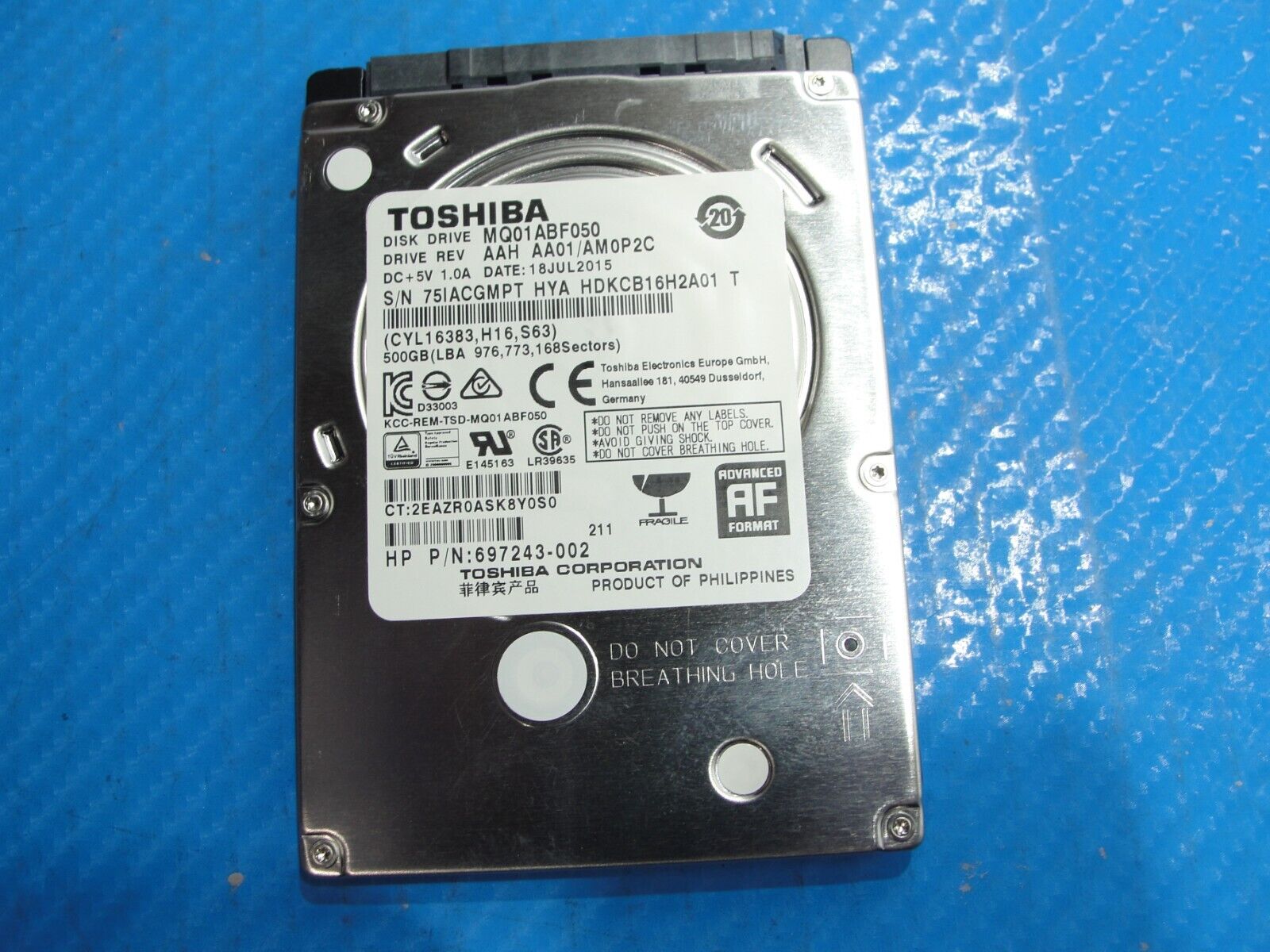 HP 13-s120nr Toshiba Sata 2.5