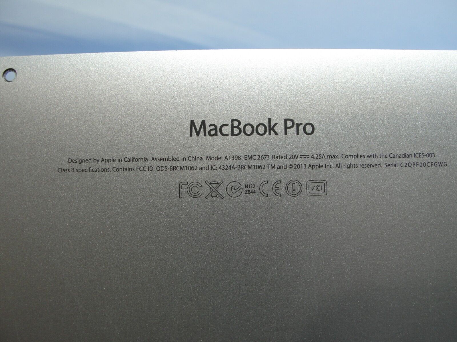 MacBook Pro A1398 15