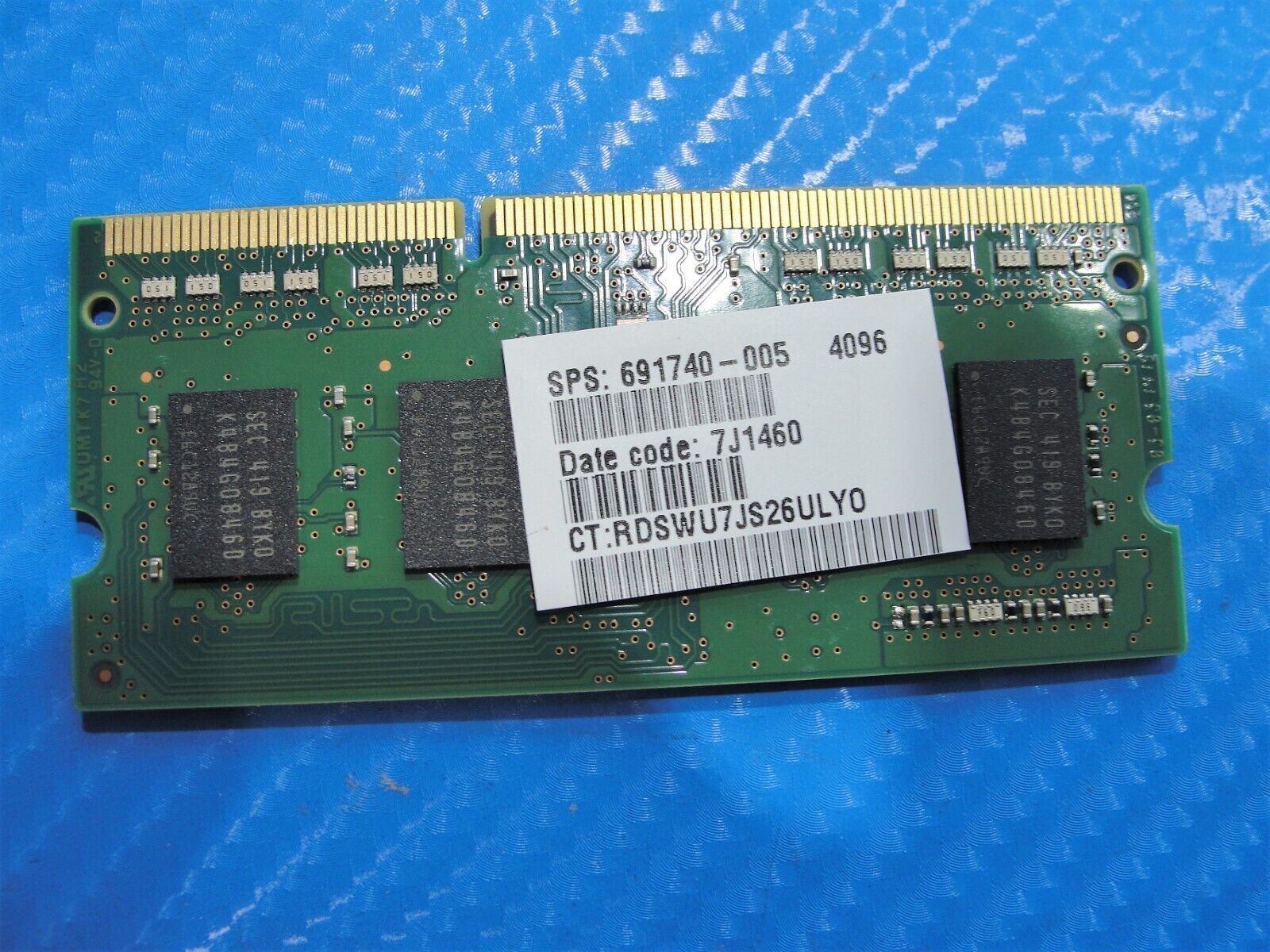 HP 15-g013cl Samsung 4GB PC3L-12800S SO-DIMM Memory RAM M471B5173DB0-YK0