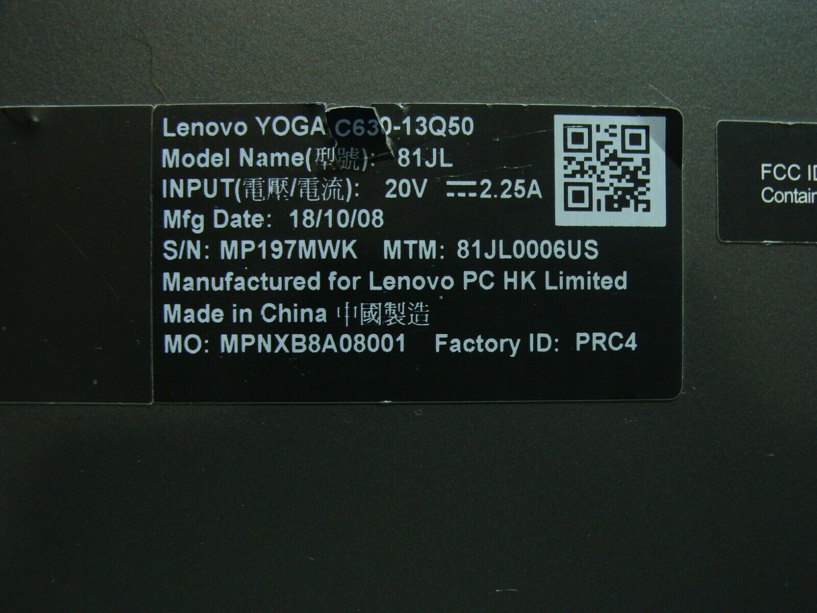 Lenovo Yoga C630-13Q50 13.3