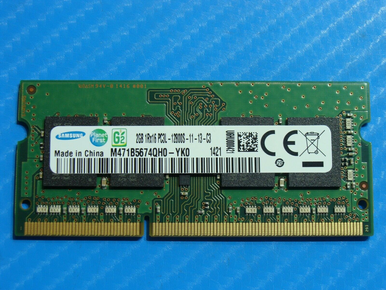 Toshiba C55-B Series Samsung 2GB PC3L-12800S SO-DIMM Memory RAM M471B5674QH0-YK0 