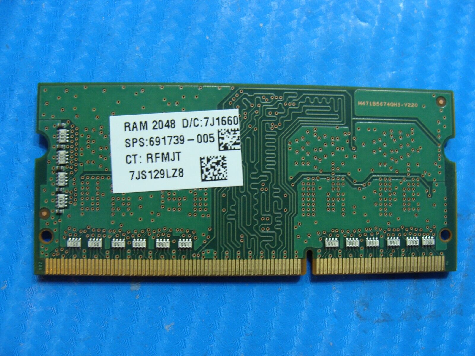 HP 15-ay075nr Samsung 2GB 1Rx16 PC3L-12800S SO-DIMM RAM Memory M471B5674EB0-YK0