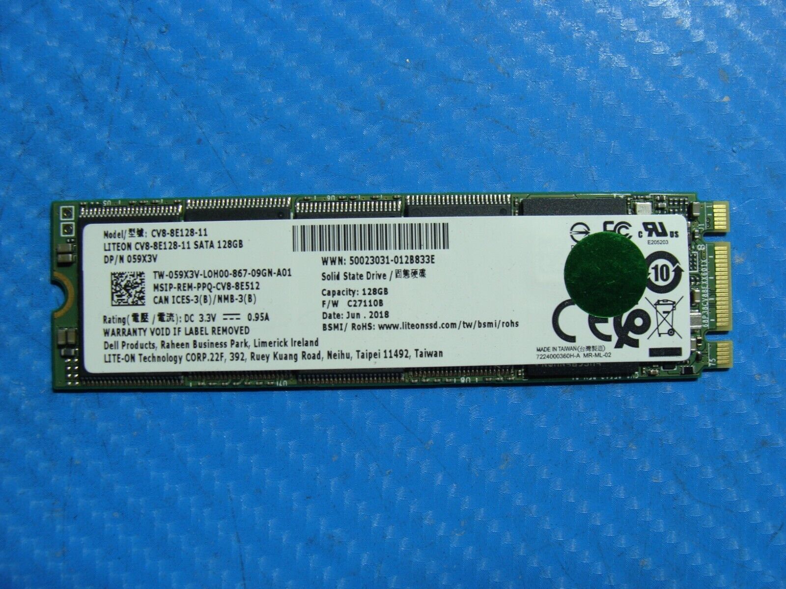 Dell 7490 Liteon 128Gb Sata M.2 128GB SSD Solid State Drive CV8-8E128-11 59X3V
