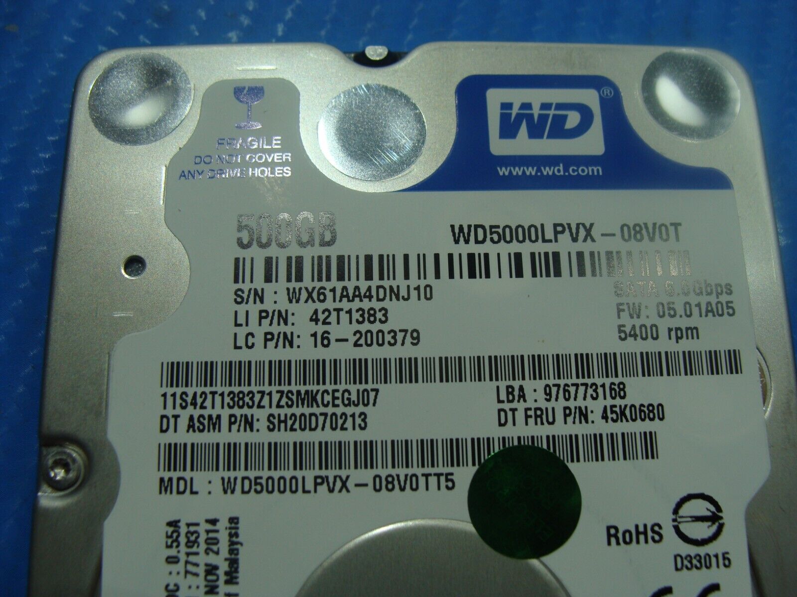 Lenovo E555 WD 500GB 2.5