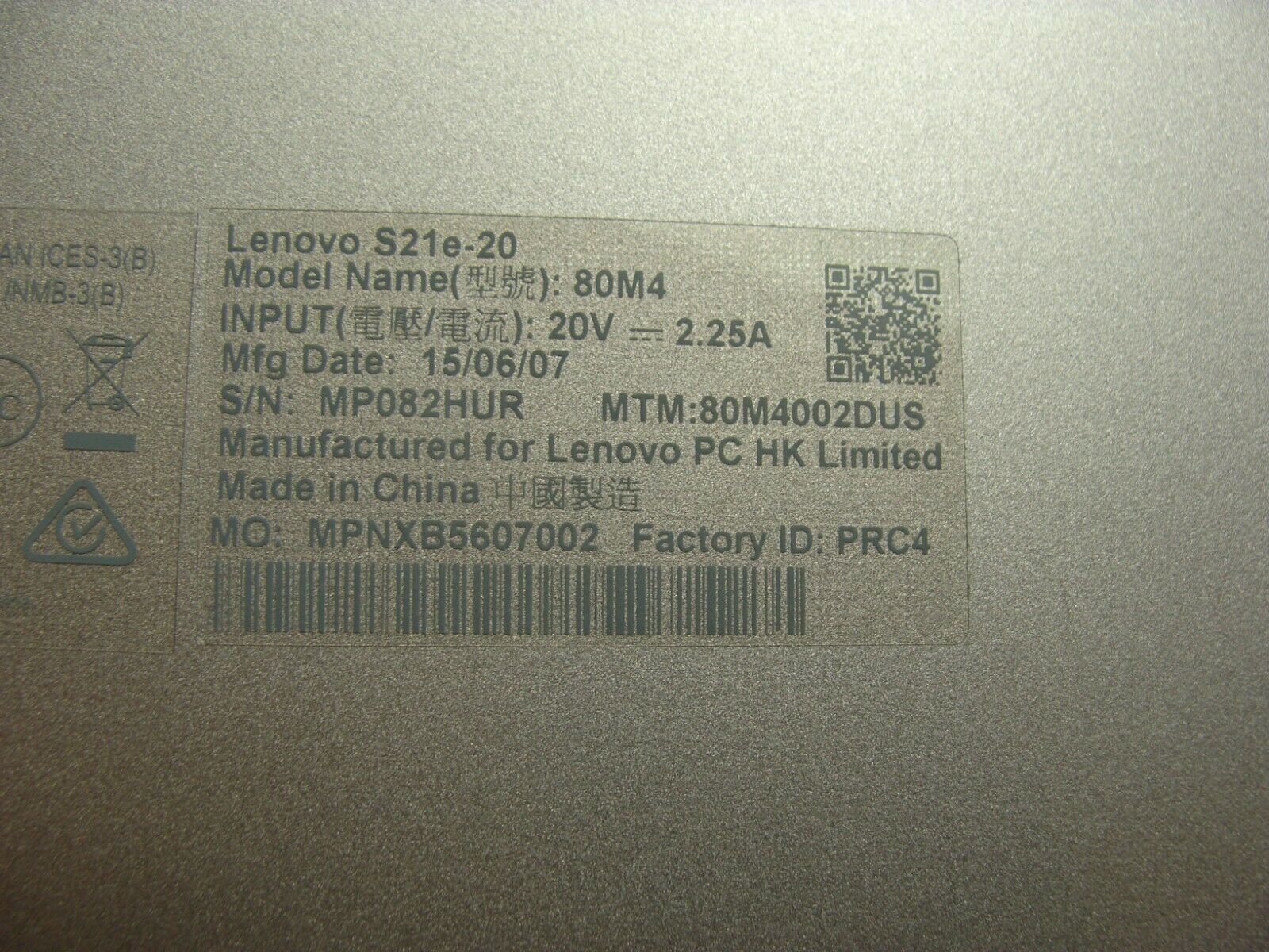 Lenovo S21e-20 11.6