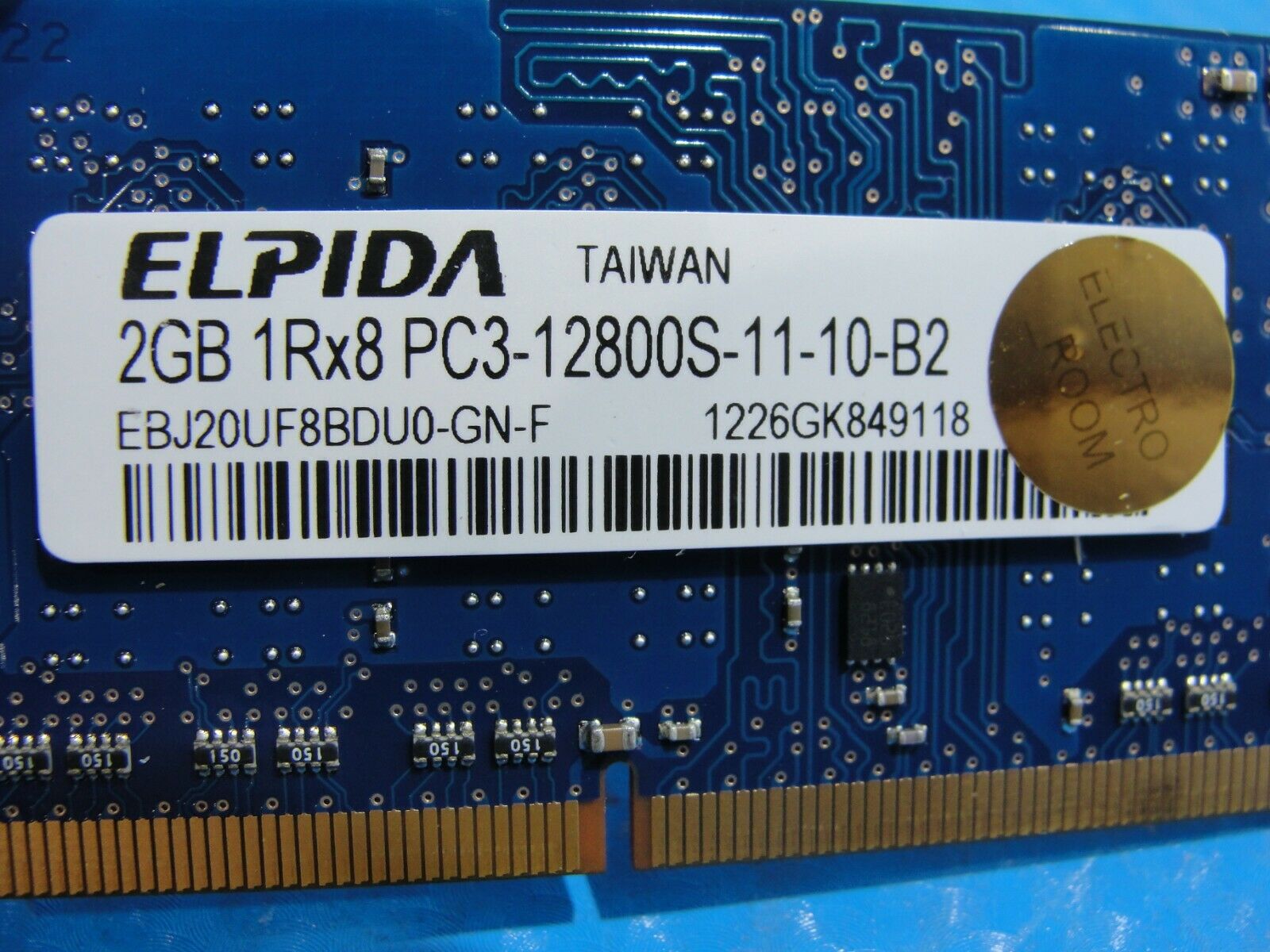 MacBook Pro A1278 Elpida 2GB PC3-12800S SODIMM Memory RAM EBJ20UF8BDU0-GN-F - Laptop Parts - Buy Authentic Computer Parts - Top Seller Ebay