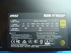 MSI Aegis RS11 Genuine Desktop MPG A750GF, 750 Watt 80 Plus Modular Power Supply