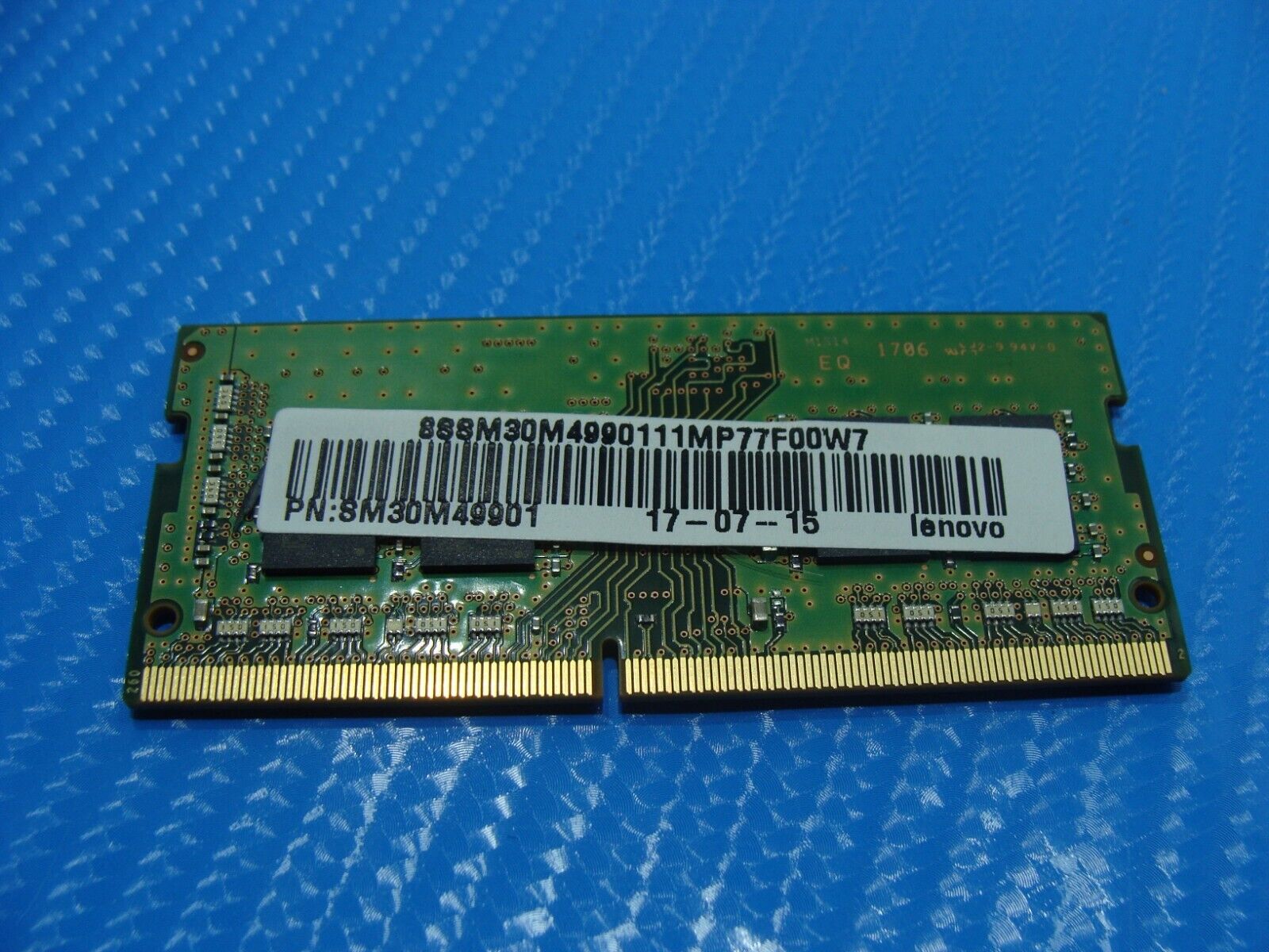 Lenovo 720-15IKB So-Dimm Samsung 8GB Memory RAM PC4-2400T M471A1K43CB1-CRC