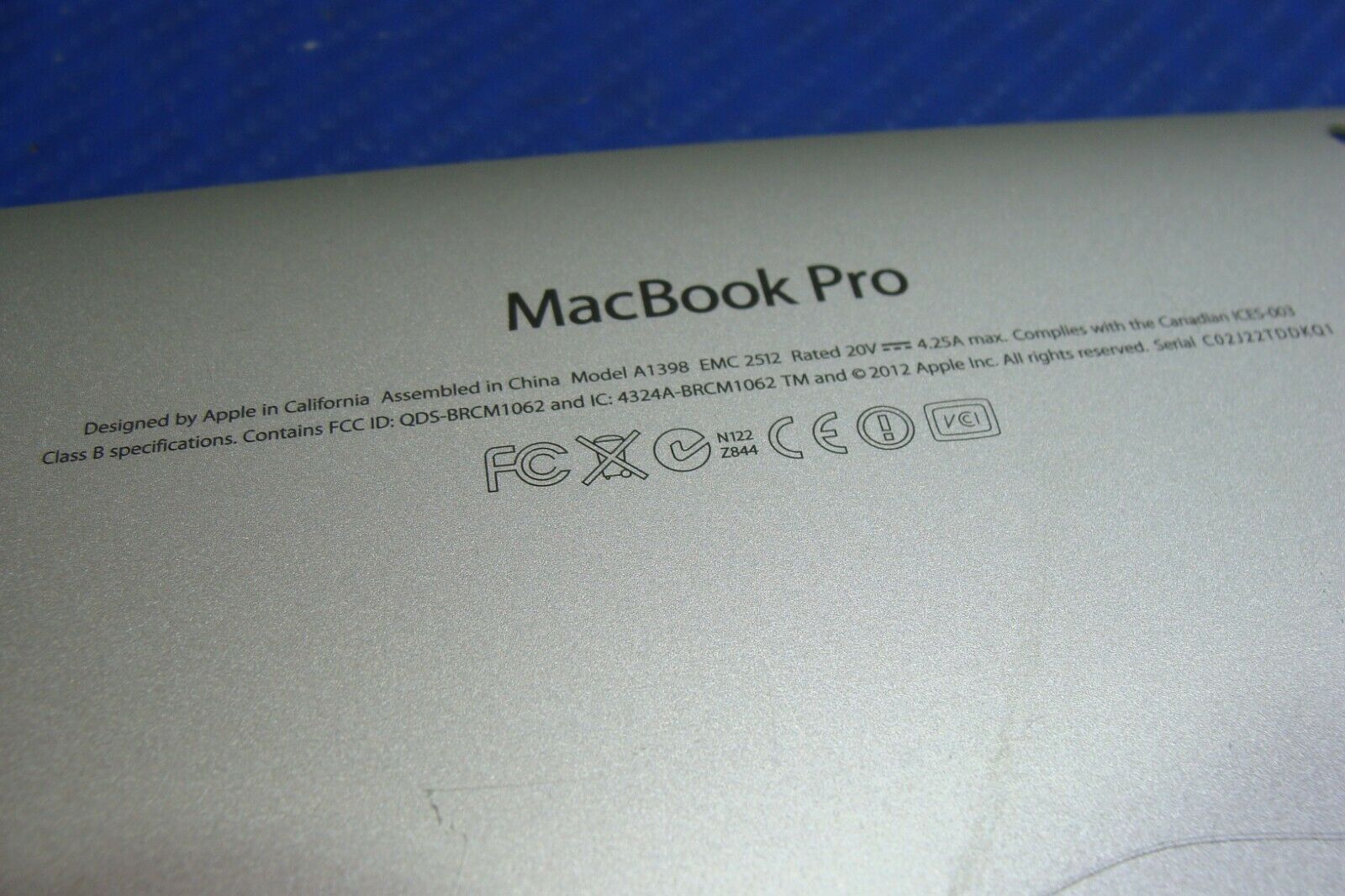 MacBook Pro A1398 15