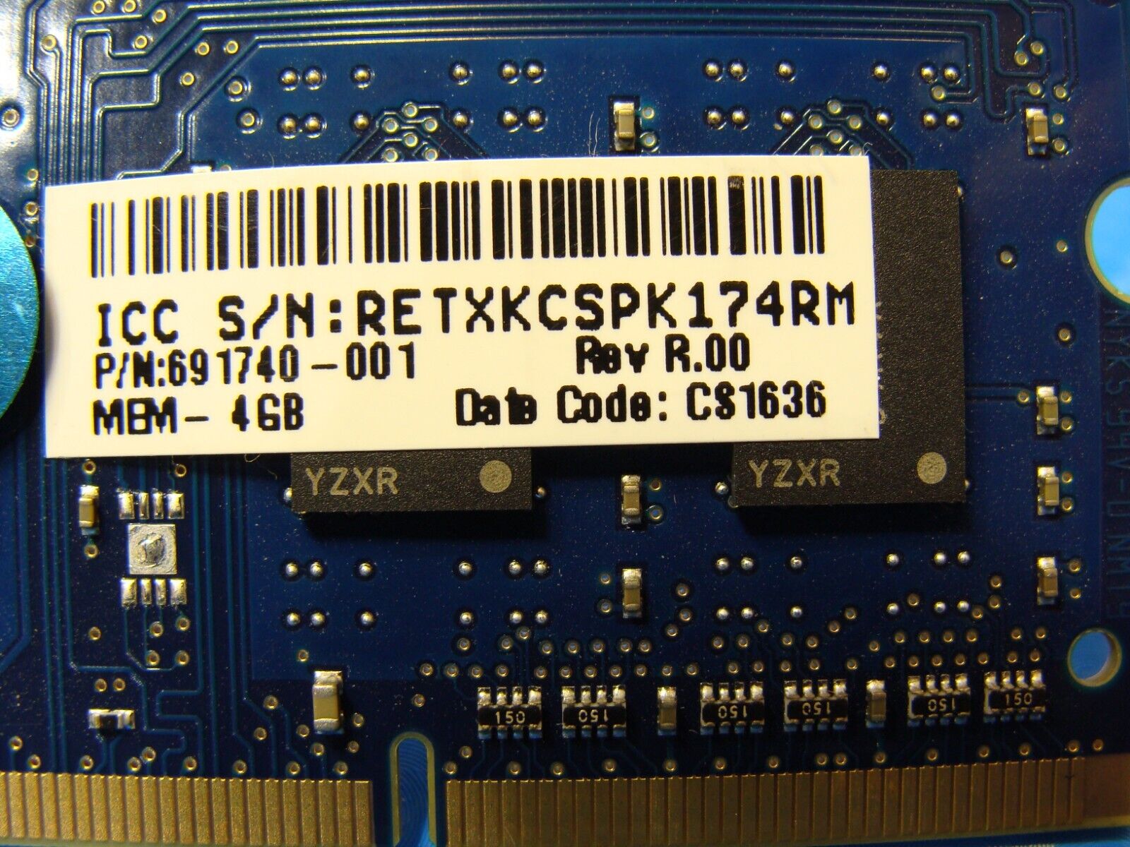 HP 15-q493cl Kingston 4GB 1Rx8 PC3L-12800S Memory RAM SO-DIMM HP687515-H66-MCN