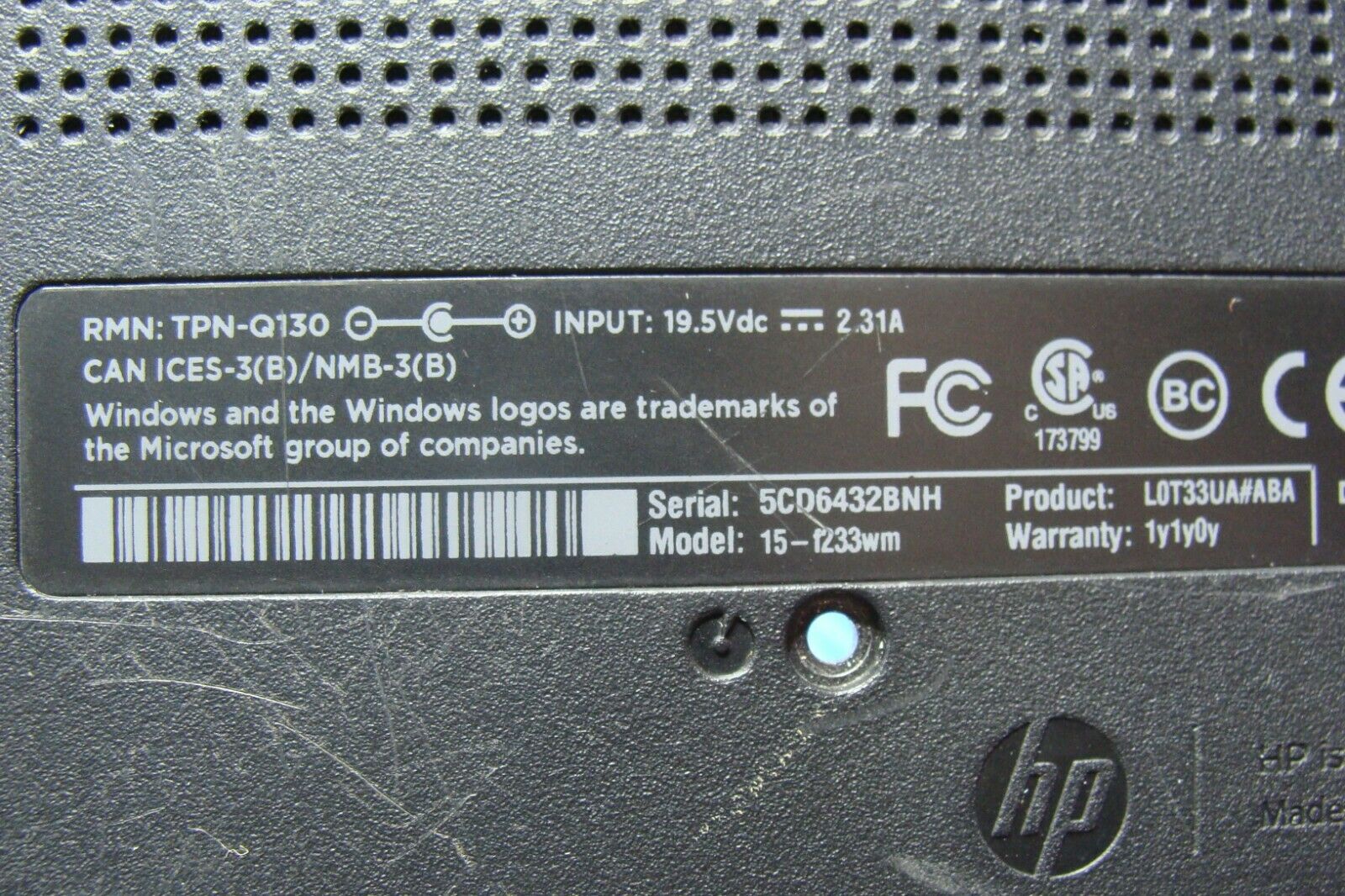 HP 15-f233wm 15.6