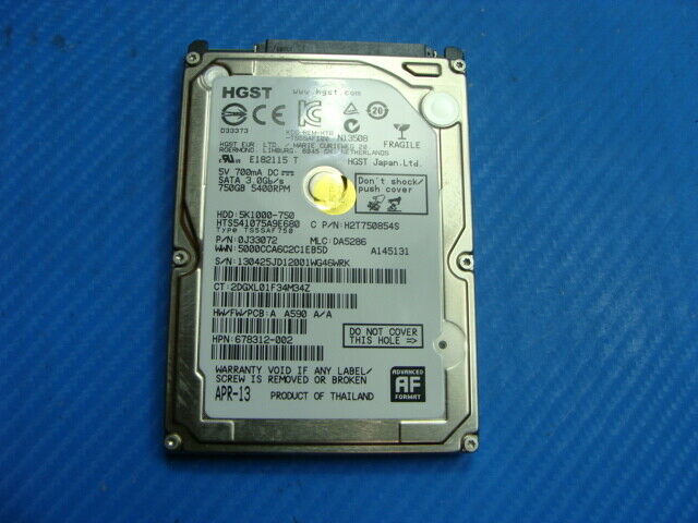 HP m6-k010dx HGST 750GB SATA 2.5
