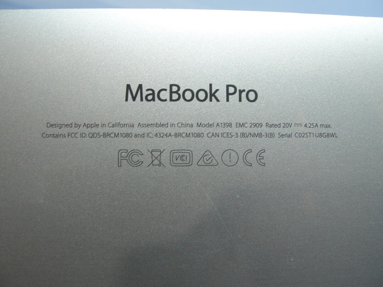 MacBook Pro A1398 15