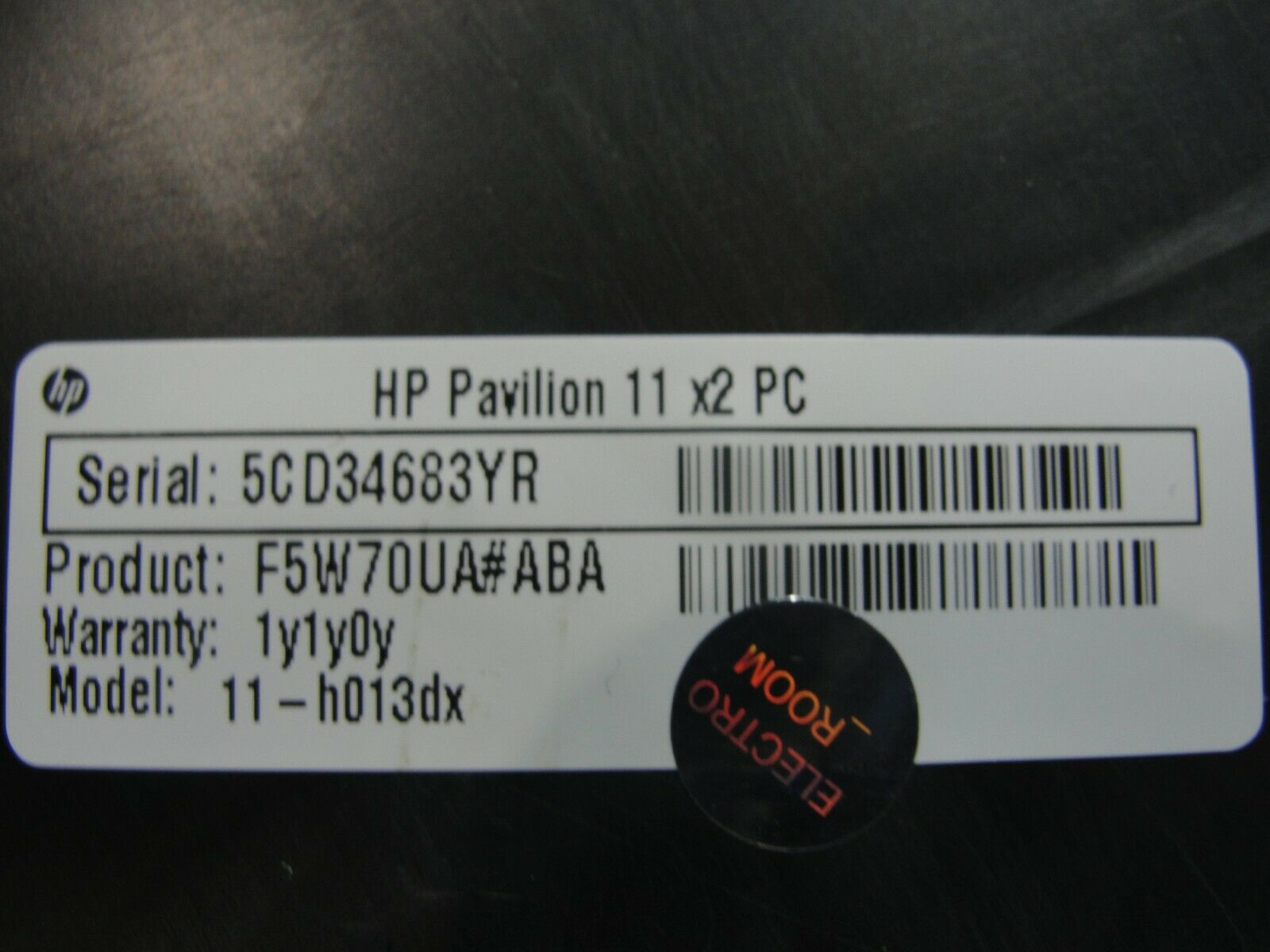 HP Pavilion x2 11-h013dx 11.6