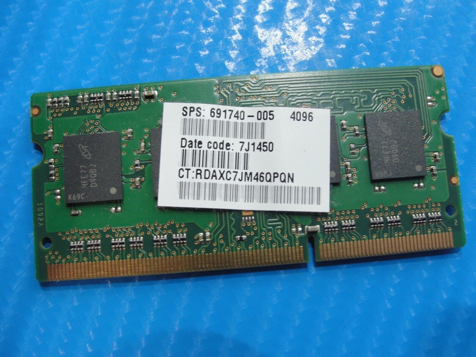 HP 15-g013cl So-Dimm Micron 4GB 1Rx8 Memory RAM PC3L-12800S MT8KTF51264HZ-1G6E1