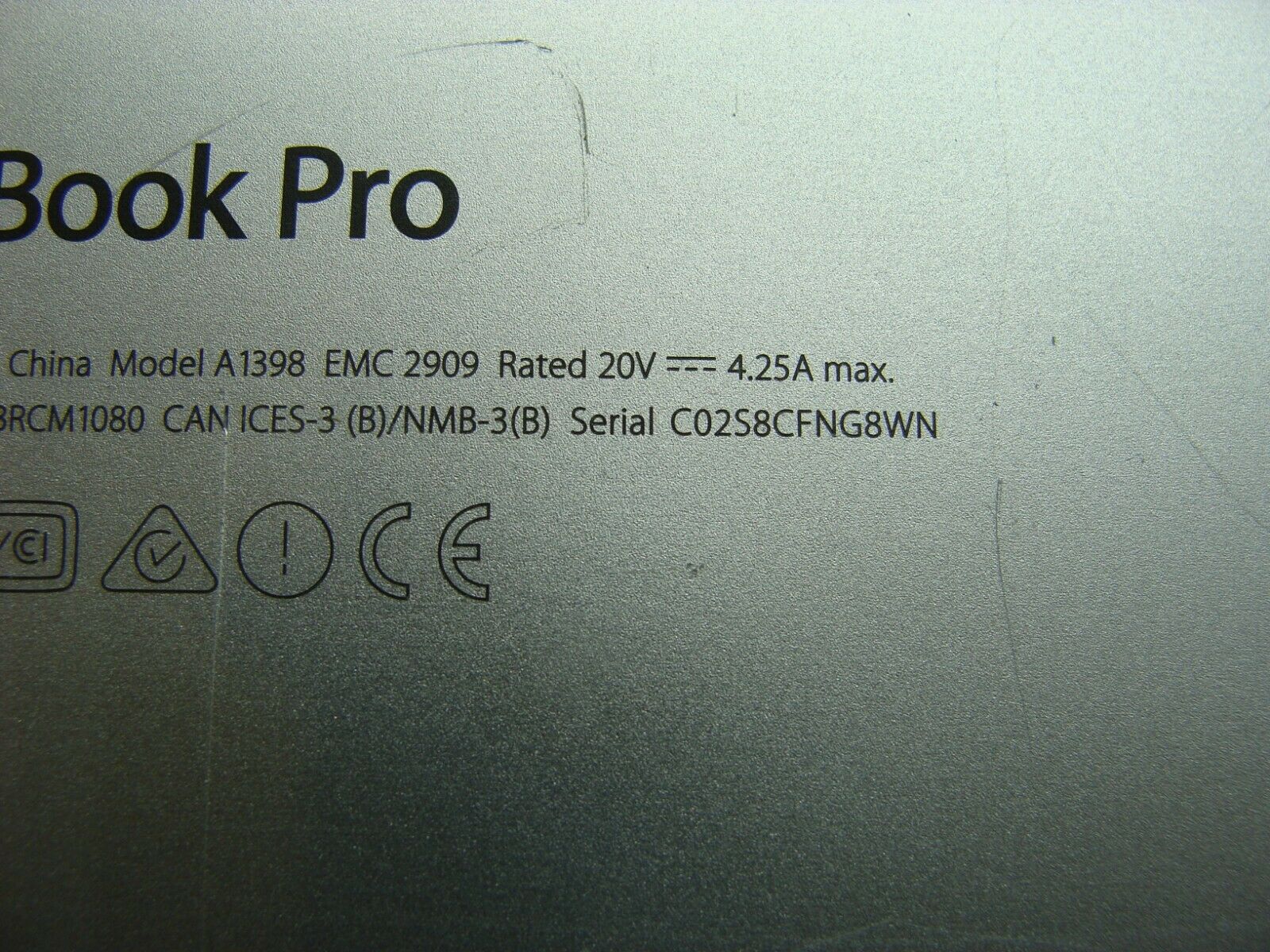 MacBook Pro A1398 15