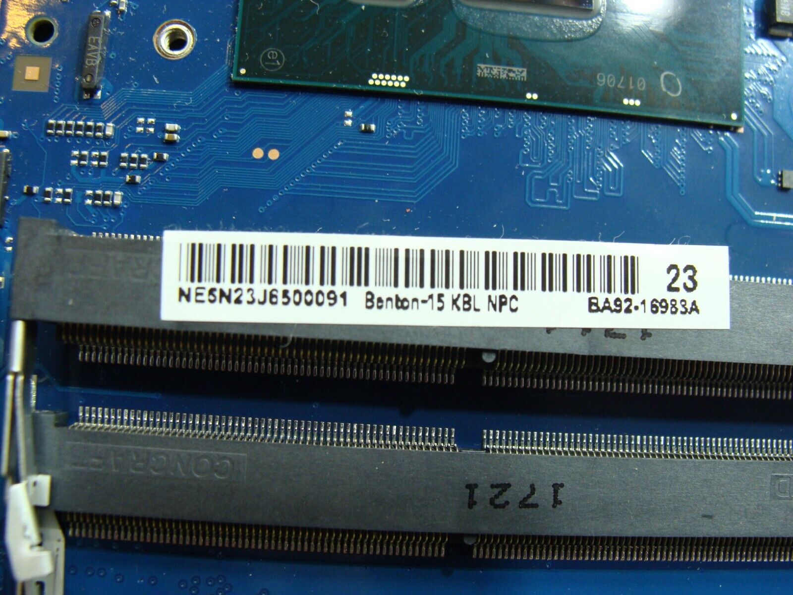 Samsung 15.6” NP530E5M-X02US i5-7200U 2.5GHz 920MX Motherboard BA92-16983A AS IS