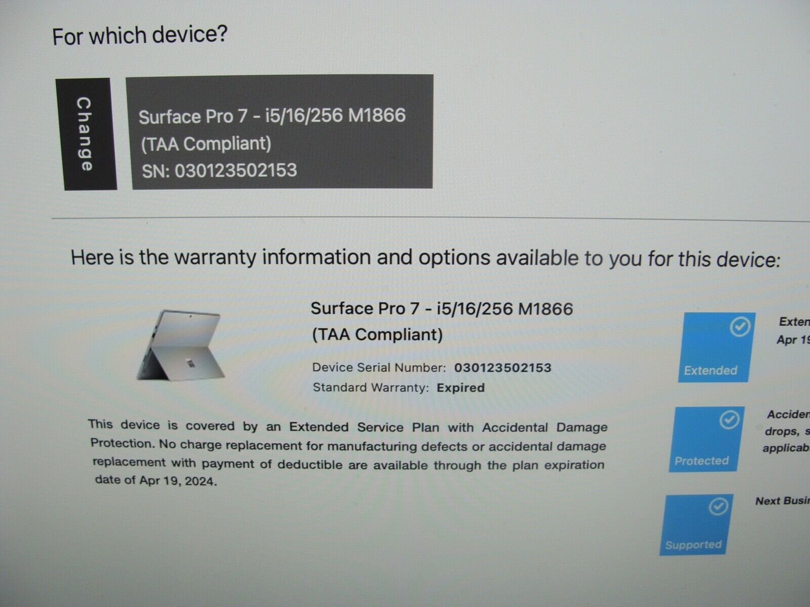 AWESOME Touchscreen Microsoft Surface Pro 7 1866 12.3