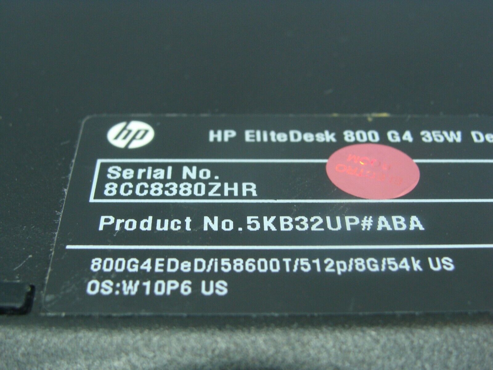 HP EliteDesk 800 G4 mini micro desktop pc i5-8600t 2.3ghz win11pro 8gb 512gb ssd