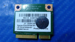 HP TouchSmart 15z-g000 15.6" OEM Wireless WIFI Card 675794-001 670036-001 ER* - Laptop Parts - Buy Authentic Computer Parts - Top Seller Ebay