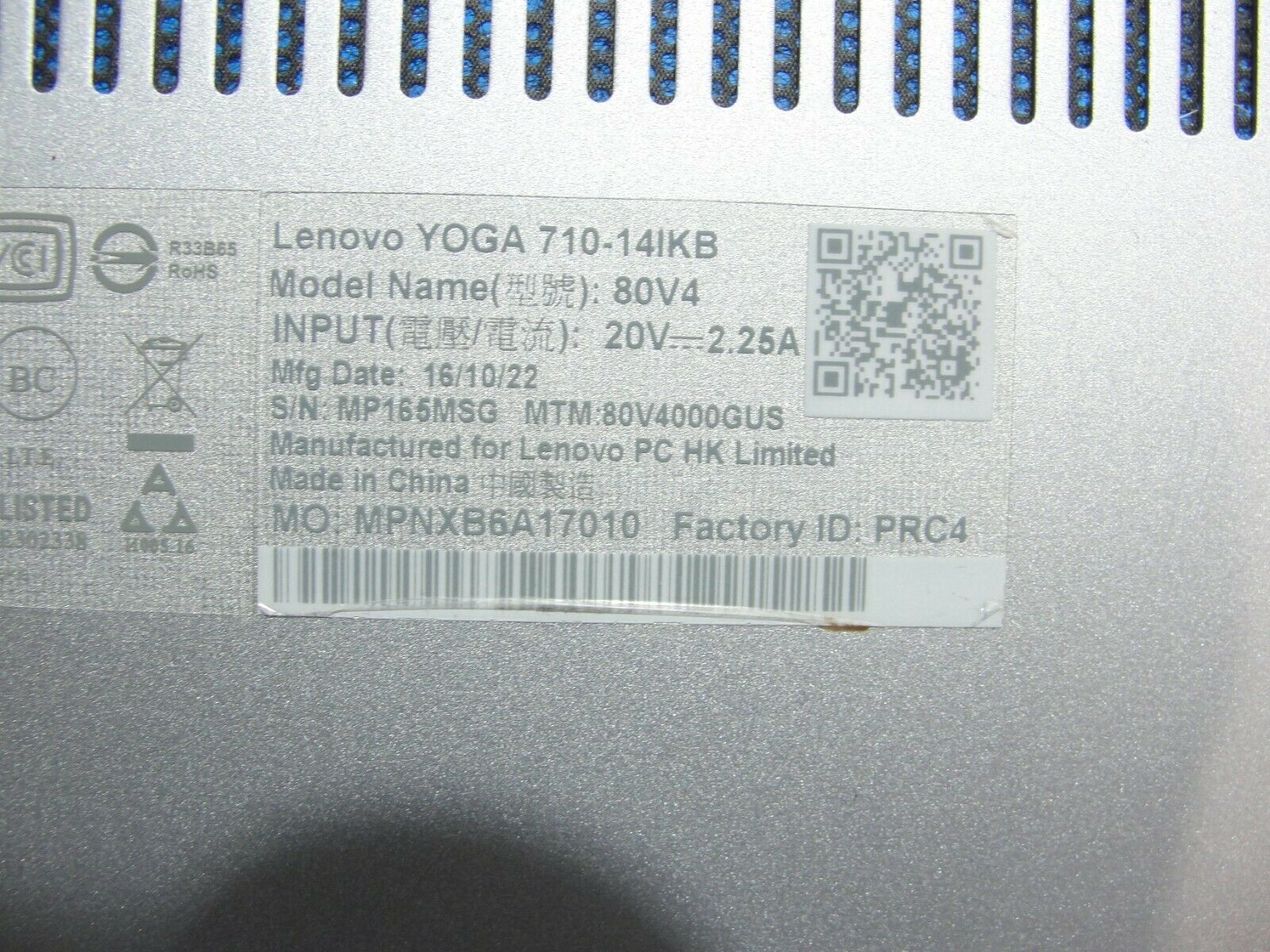 Lenovo Yoga 710-14IKB 80V4 14