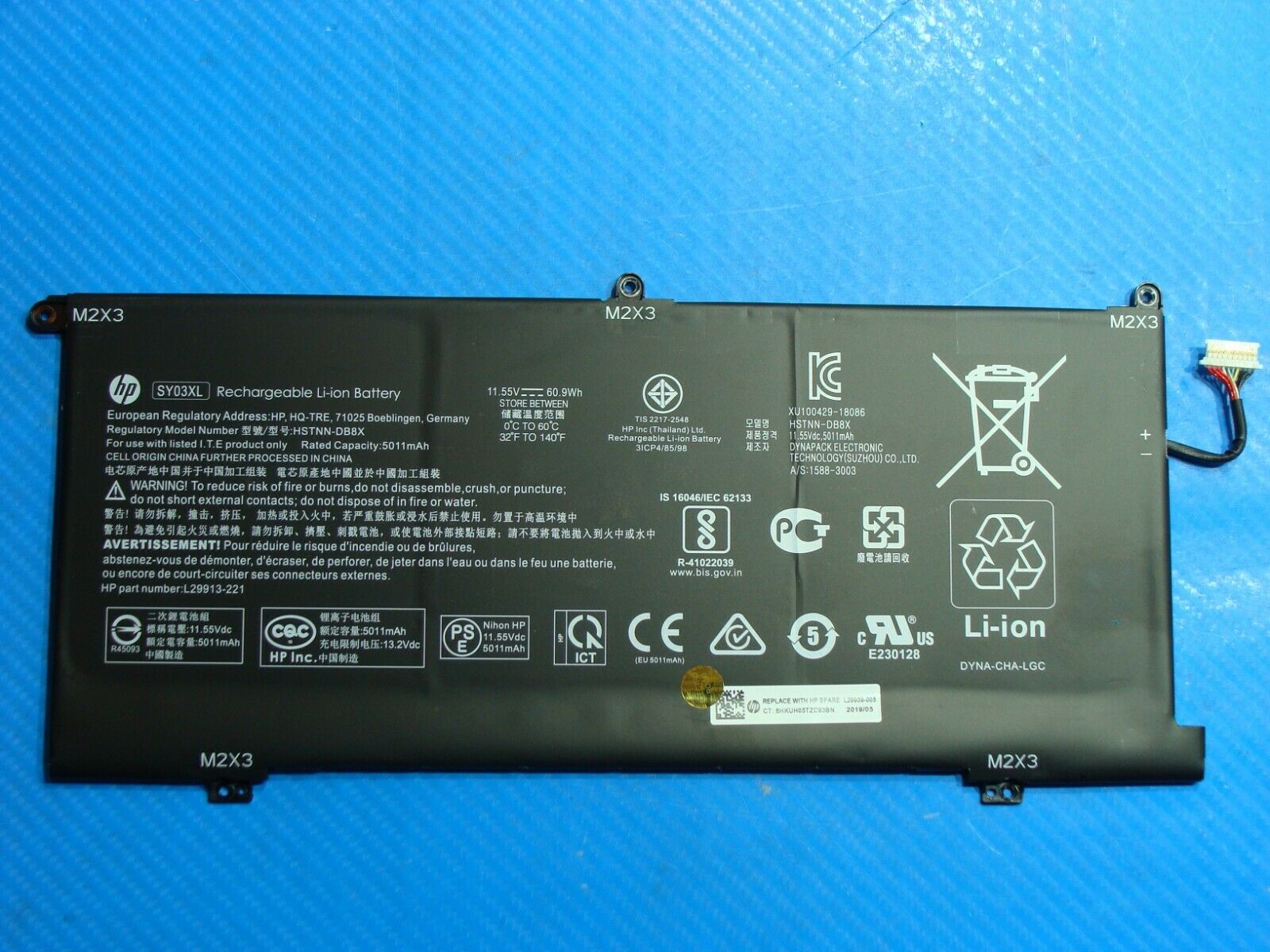 HP Chromebook x360 14 14 G1 OEM Battery 11.55V 60.9Wh 5011mAh SY03XL L29959-005 HP