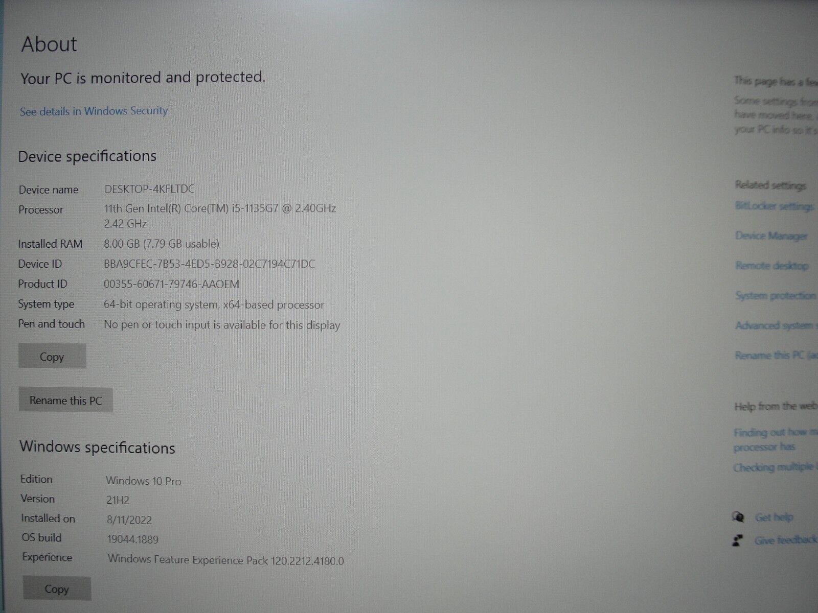 Lenovo ThinkBook 15 G2 laptop i5-1135G7 2.4GH 256ssd Intel Iris Xe 4 cyc bat warranty until January 25 2023