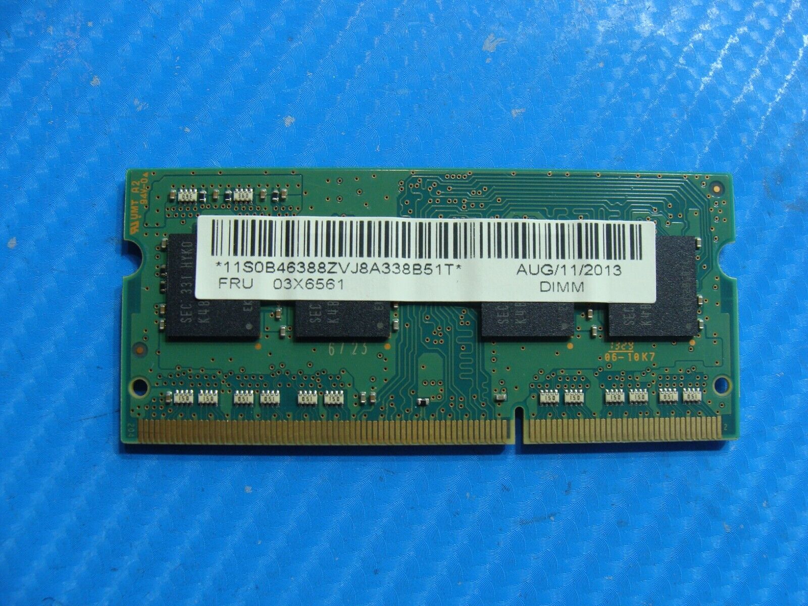 Lenovo T530 4GB 1Rx8 PC3L-12800S Memory RAM SO-DIMM M471B5173QH0-YK0 03X6561