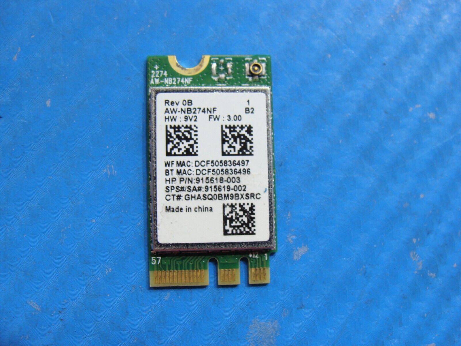 HP 17.3 17-by1033dx Genuine Wireless WiFi Card RTL8723DE 915618-003 915619-002
