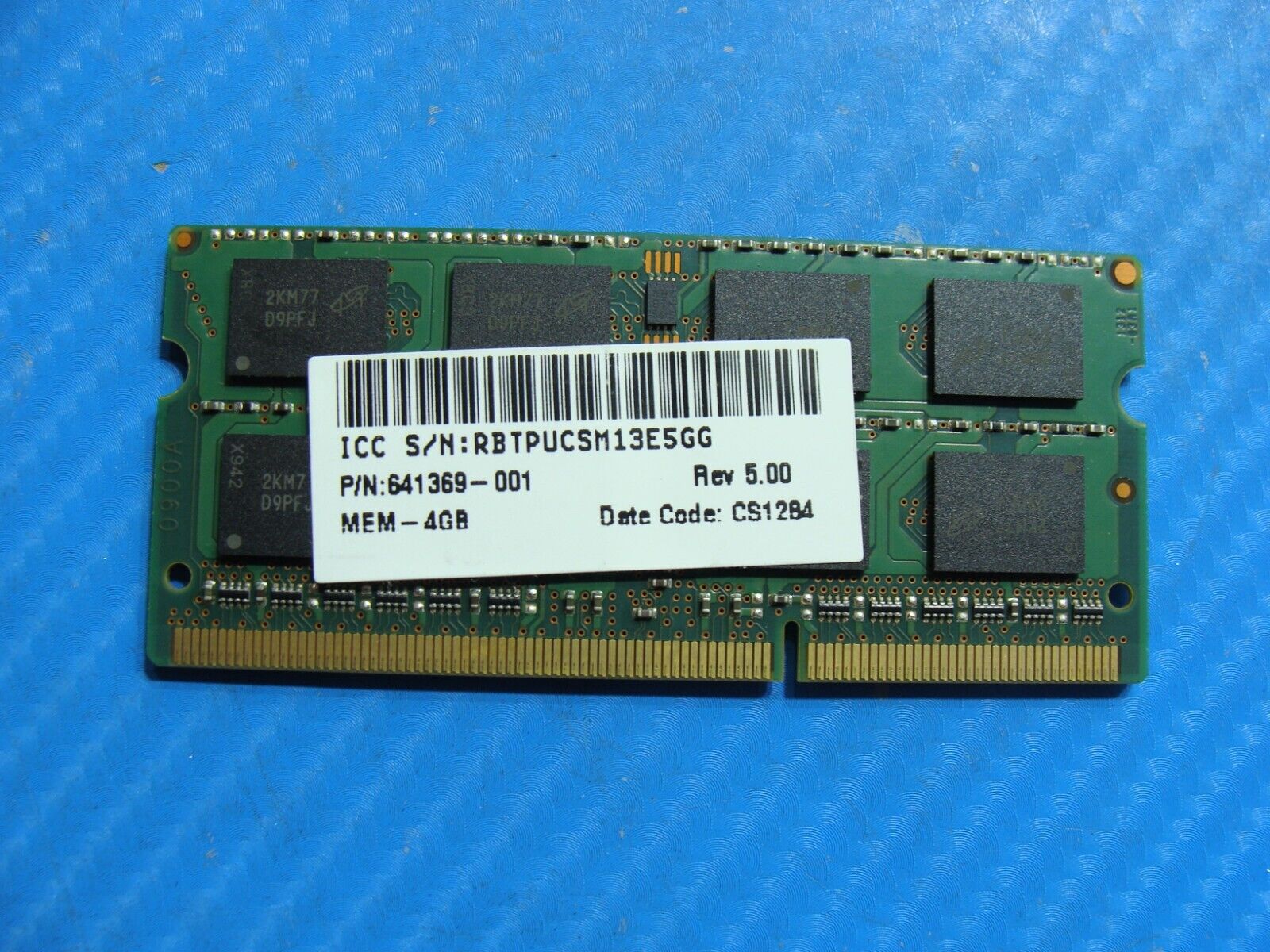 HP 2000-2b89wm Micron 4GB PC3L-12800S Memory RAM SO-DIMM MT16KTF51264HZ-1G6M1