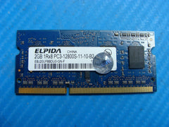 MacBook Pro A1286 SODIMM Elpida 2GB Memory PC3-12800S-11-10-B2 EBJ20UF8BDU0-GN-F 