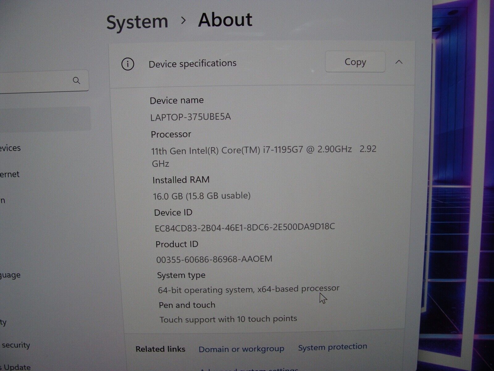 OB Lenovo IdeaPad Slim 9 i7-1165G7 16GB 1 TB SSD 14