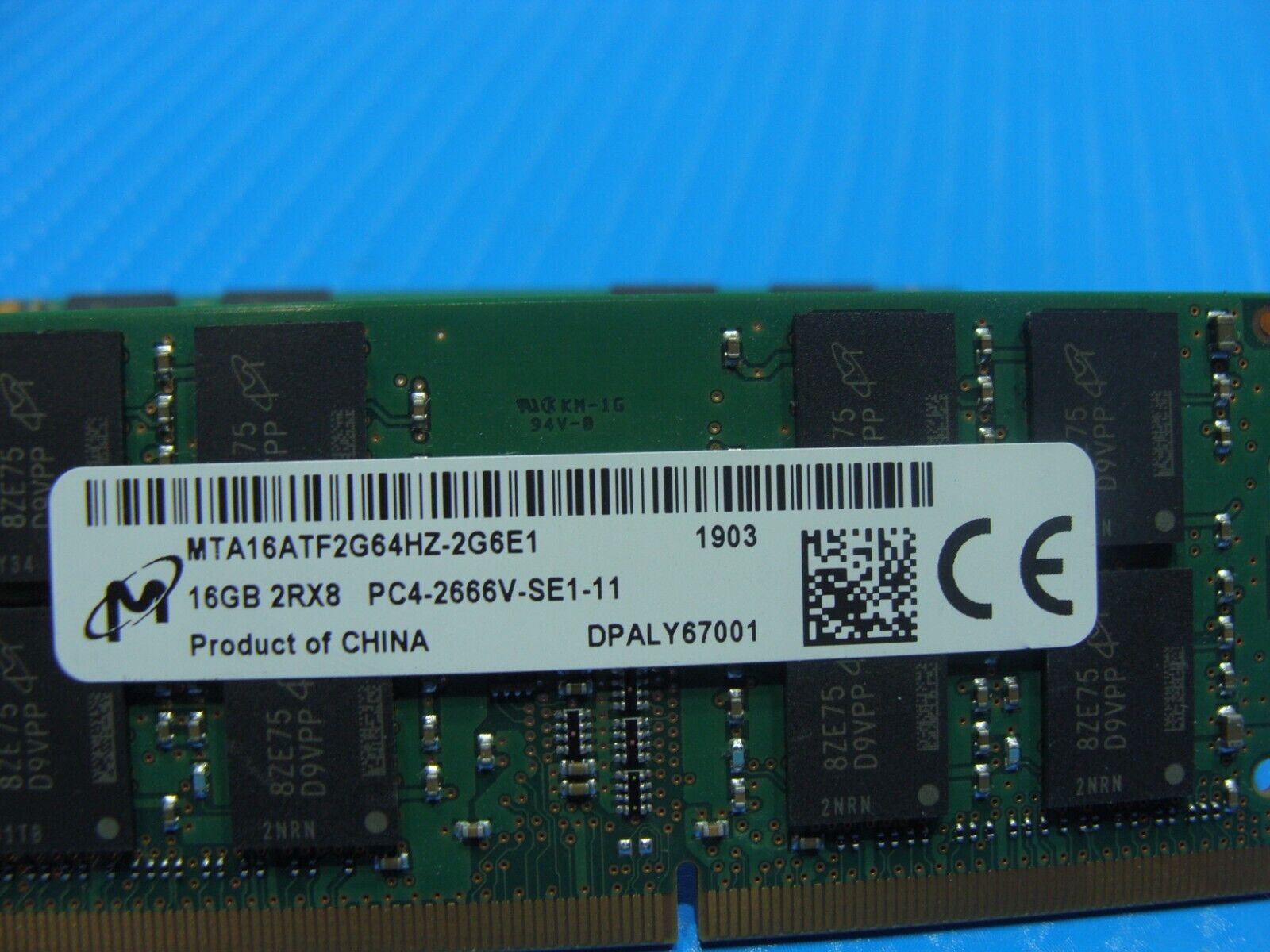 Dell 5530 Micron 32GB (2x16GB) PC4-2666V Memory RAM SO-DIMM MTA16ATF2G64HZ-2G6E1