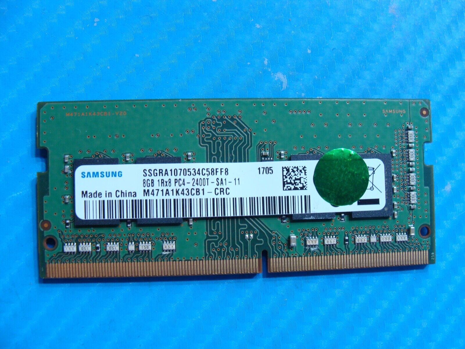 Lenovo 4-1480 Samsung 8GB 1Rx8 PC4-2400T Memory RAM SO-DIMM M471A1K43CB1-CRC