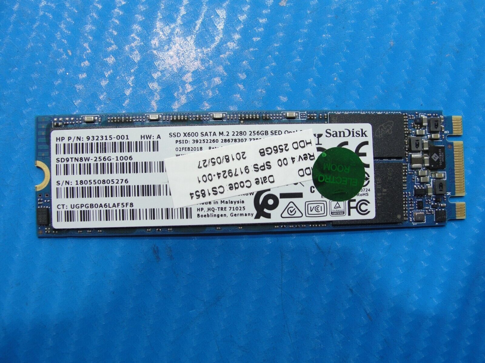 HP 1030 G2 SanDisk 256Gb Sata M.2 SSD Solid State Drive SD9TN8W-256G-1006