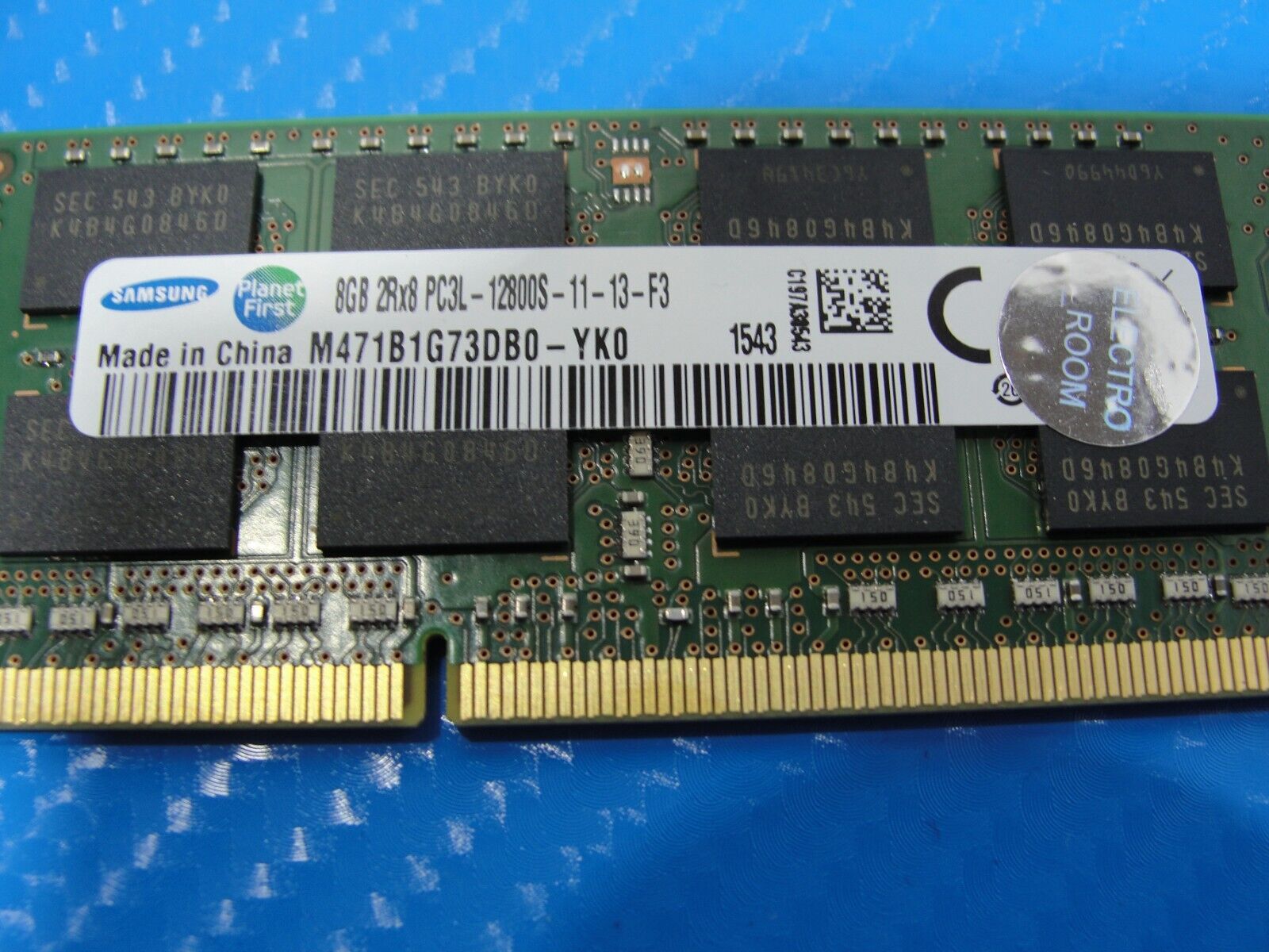 Dell 13 7359 Samsung 8Gb 2Rx8 pc3l-12800s SO-DIMM Memory RAM M471B1G73DB0-YK0