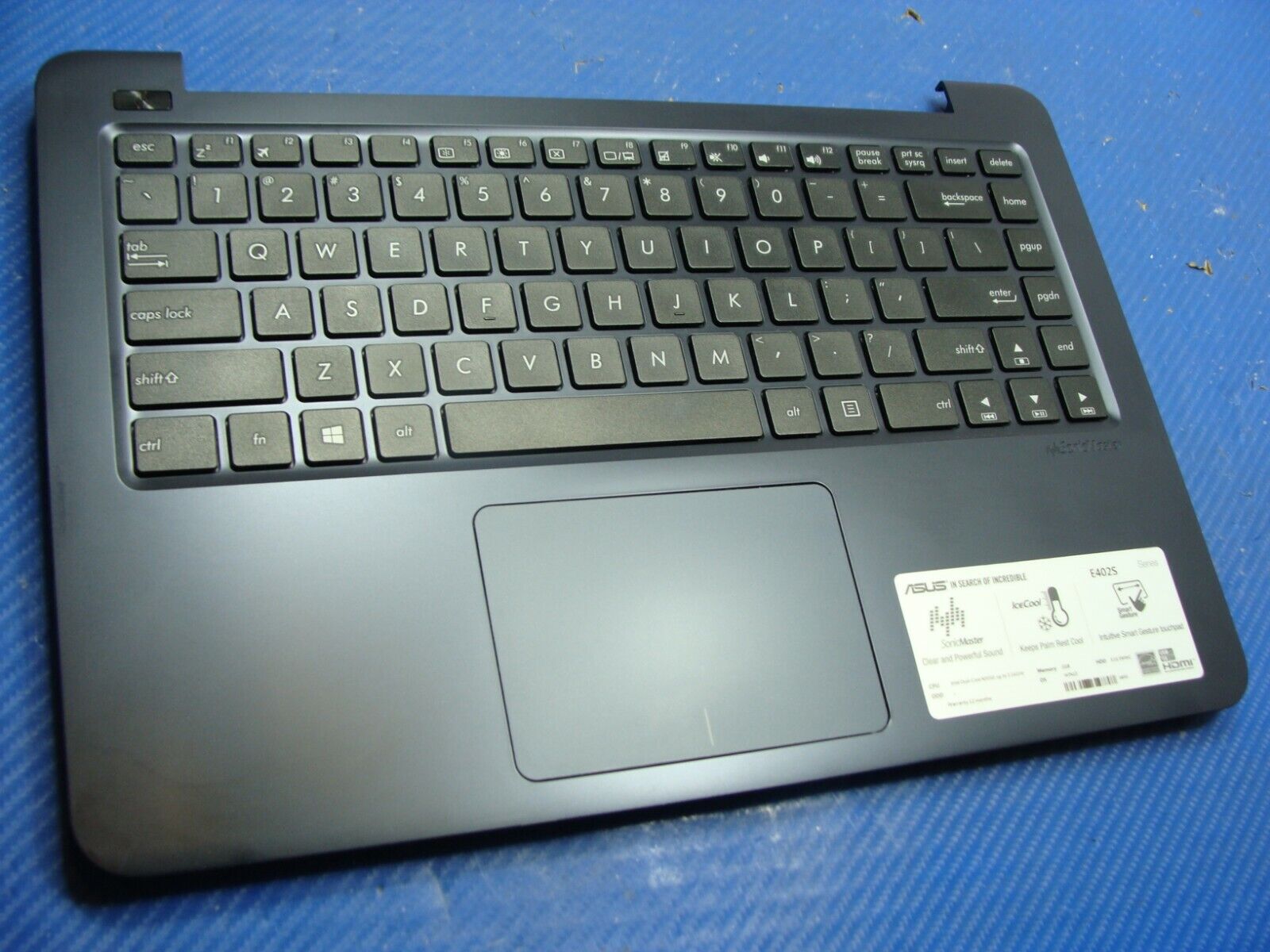 Asus 14 E402SA-DS01-BL Palmrest w/TouchPad Keyboard & Speakers 13NL0033AP0302