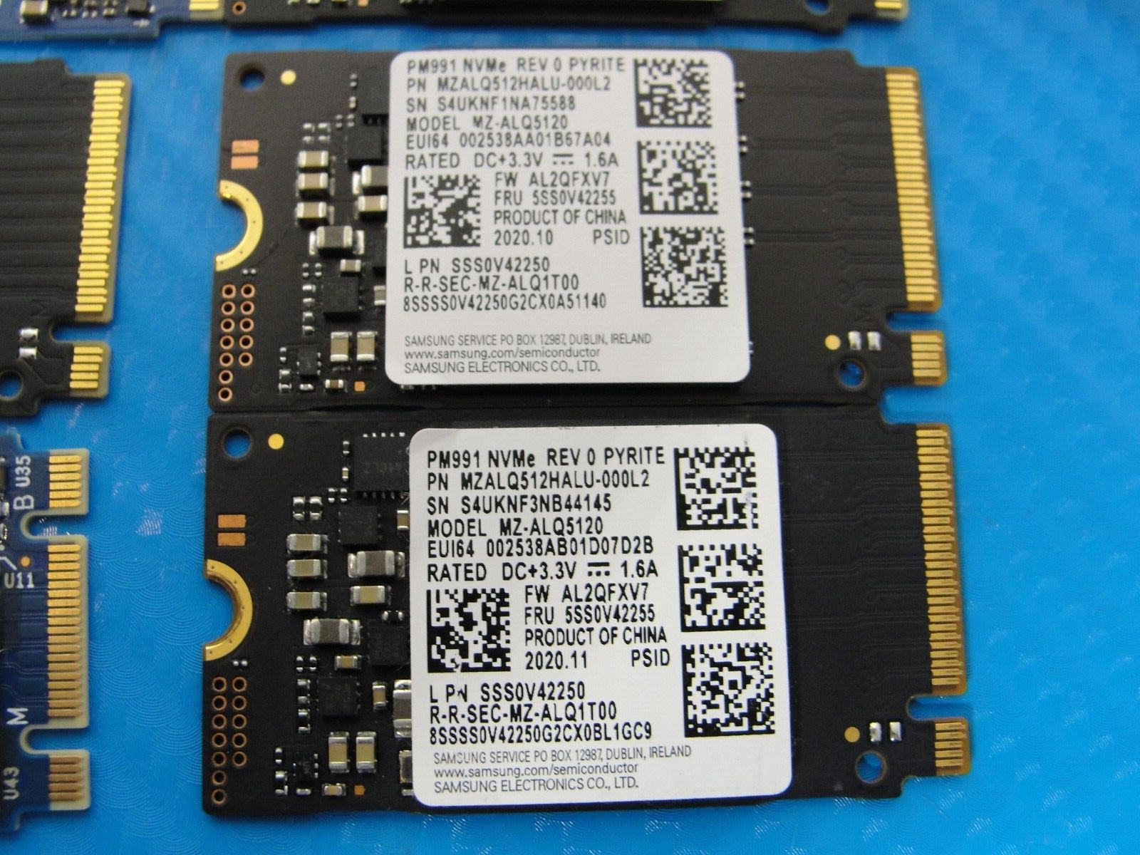 Lot of 11x 128/256/512GB NVMe M.2 SSD 2242 42mm PCle Solid State Drive Mix Brand