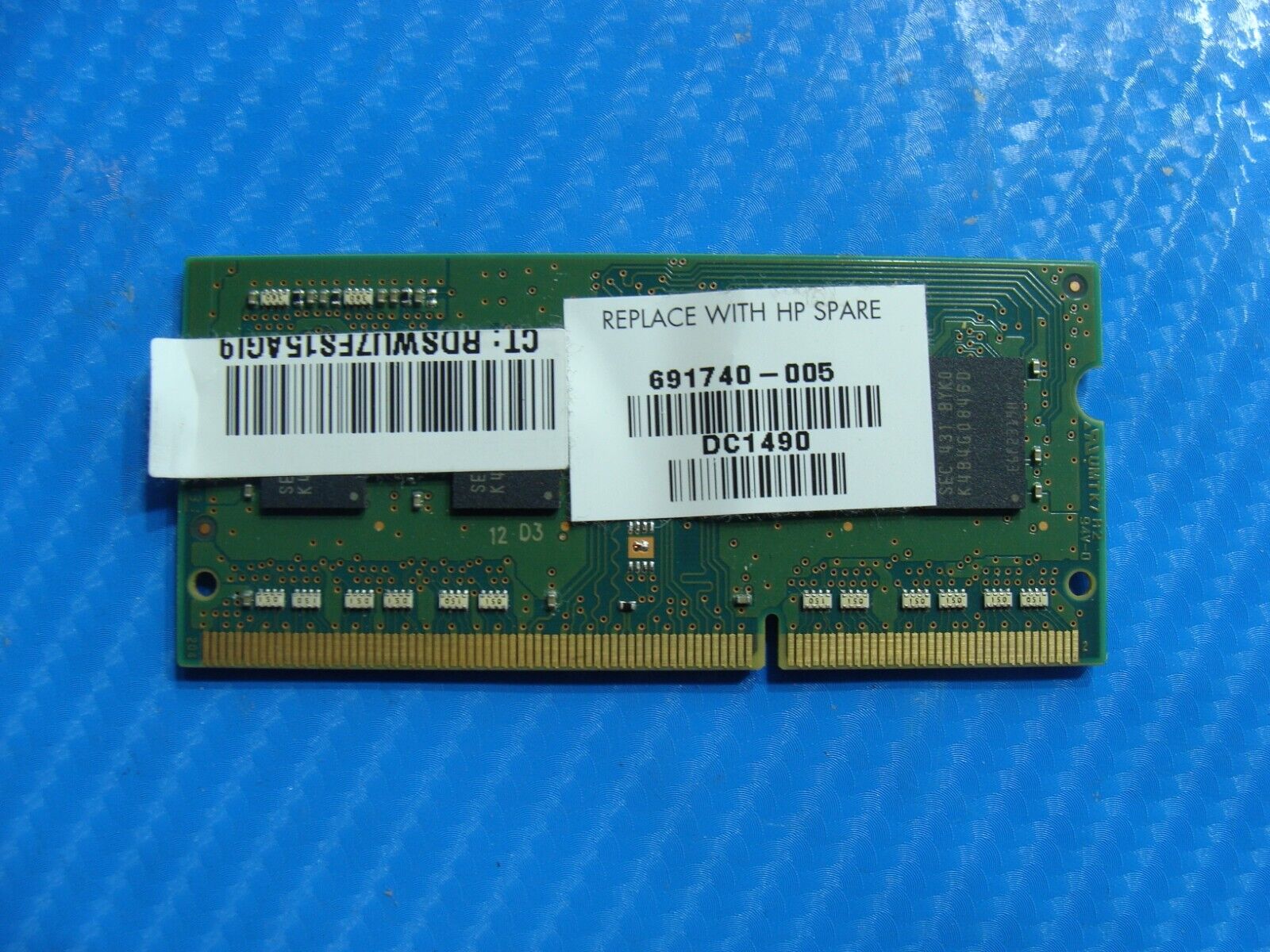 HP  15-u010dx So-Dimm Samsung 4GB 1Rx8 Memory RAM PC3L-12800S M471B5173DB0-YK0