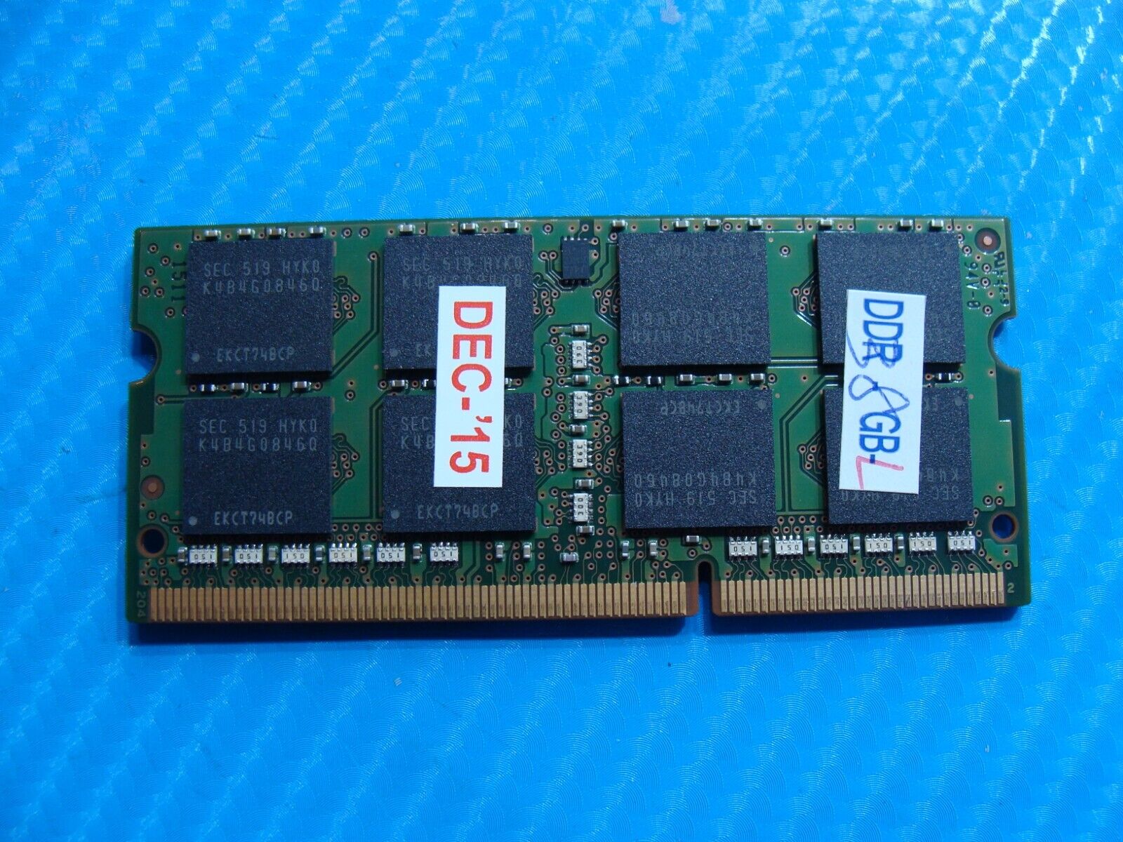 System 76 So-Dimm Samsung 8GB 2Rx8 Memory RAM PC3L-12800S M471B1G73QH0-YK0