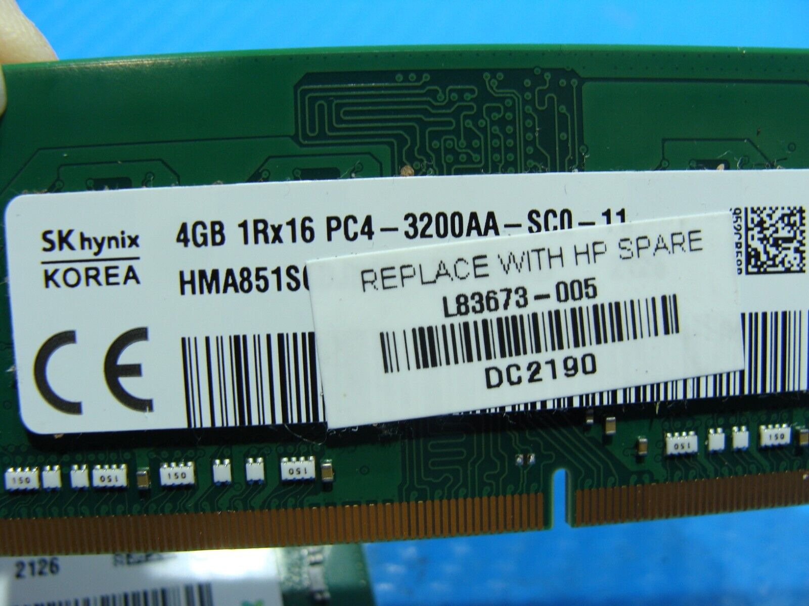 HP 15-eg0072nr So-Dimm SK Hynix 8GB 2x4GB Memory Ram PC4-3200AA HMA851S6DJR6N-XN