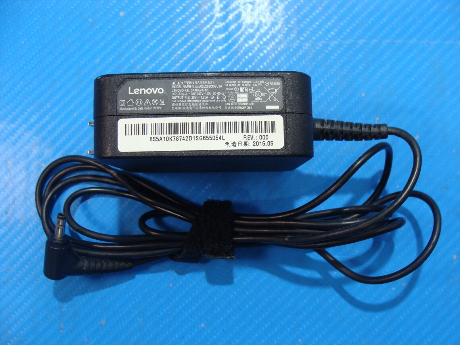 65W AC Wall Charger Power Adapter For Lenovo IdeaPad Flex-14IWL (Type 81SQ)