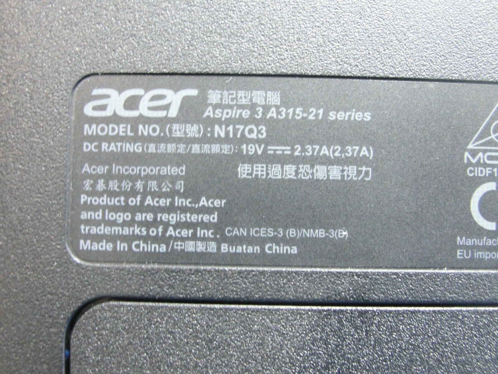 Acer Aspire 3 A315-21-92FX 15.6