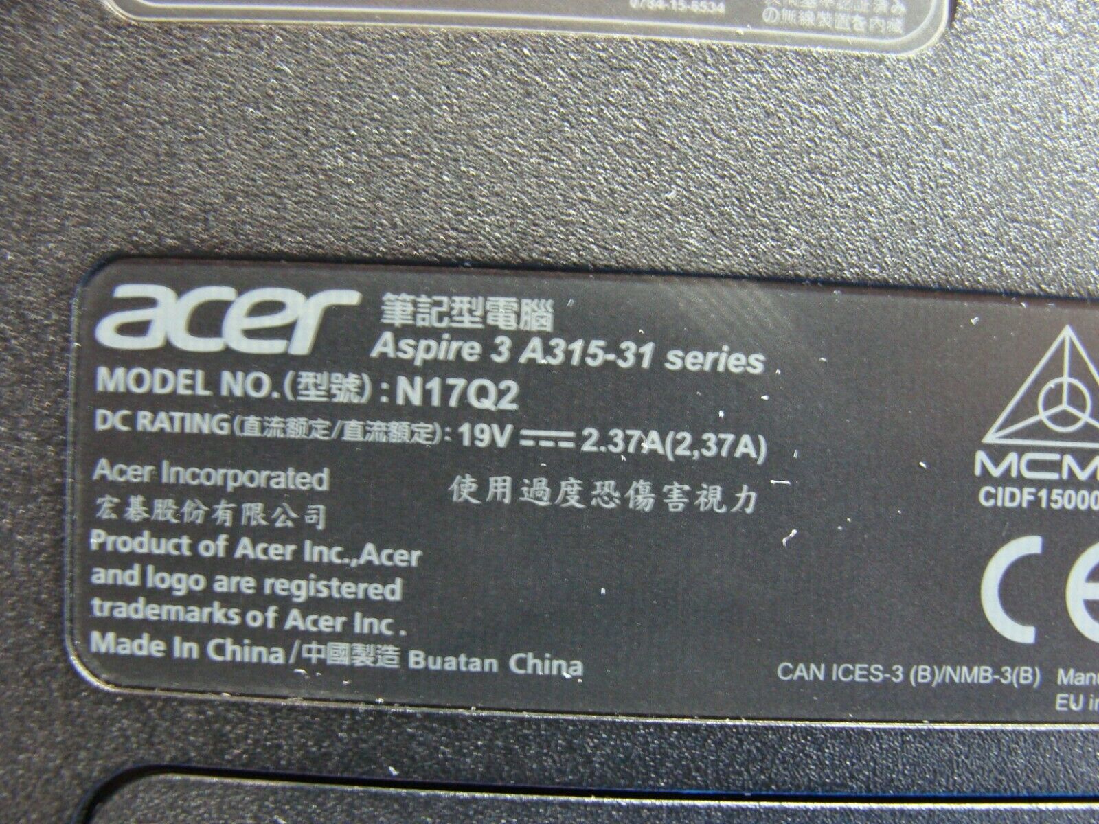 Acer Aspire A315-31-C7CF 15.6